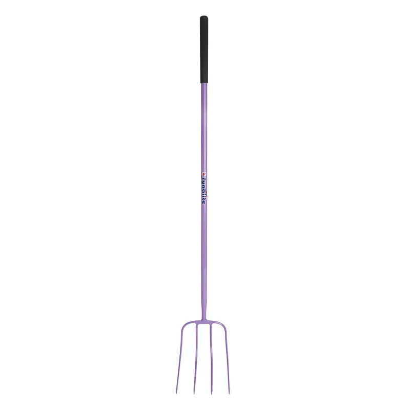 Fynalite Hi-Strength Manure Fork 4 Prong Long 48inch - Purple